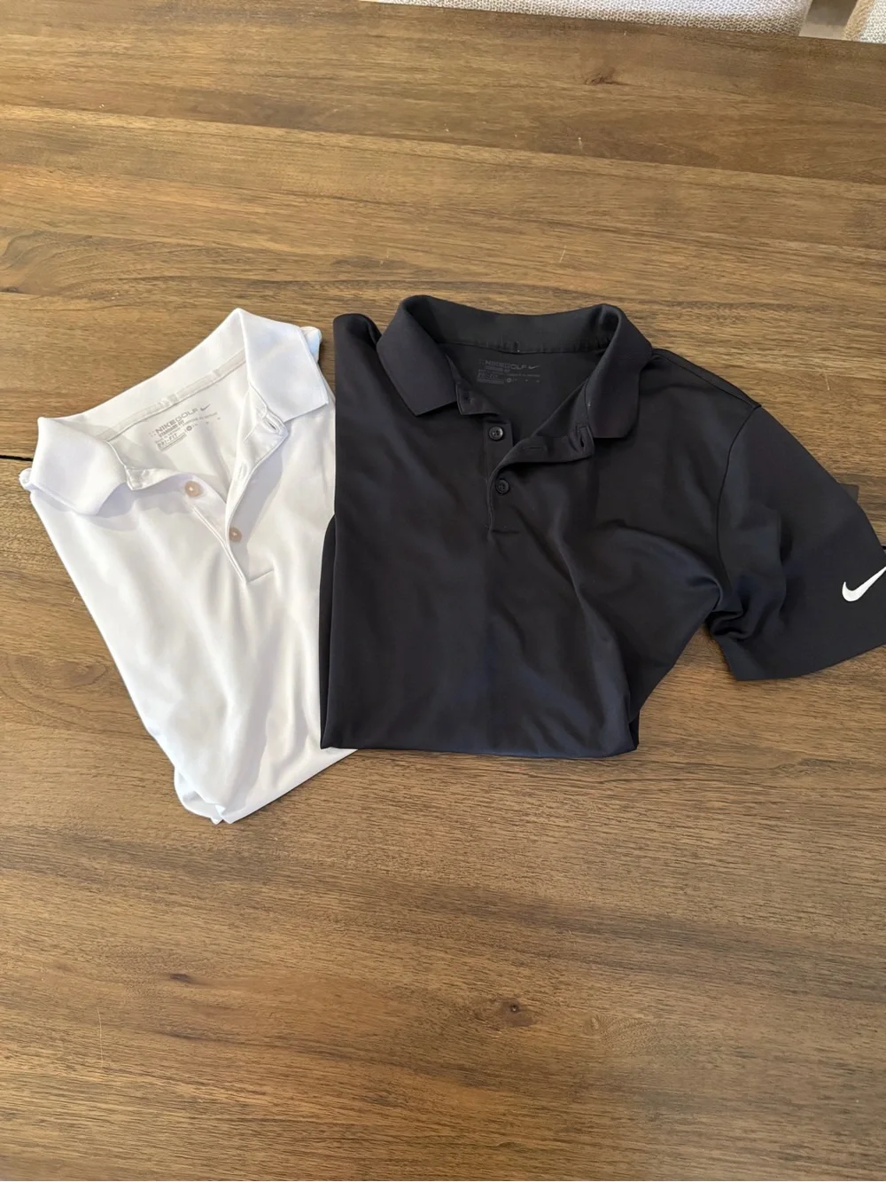 Nike Black and White Short Sleeve Polo Pair